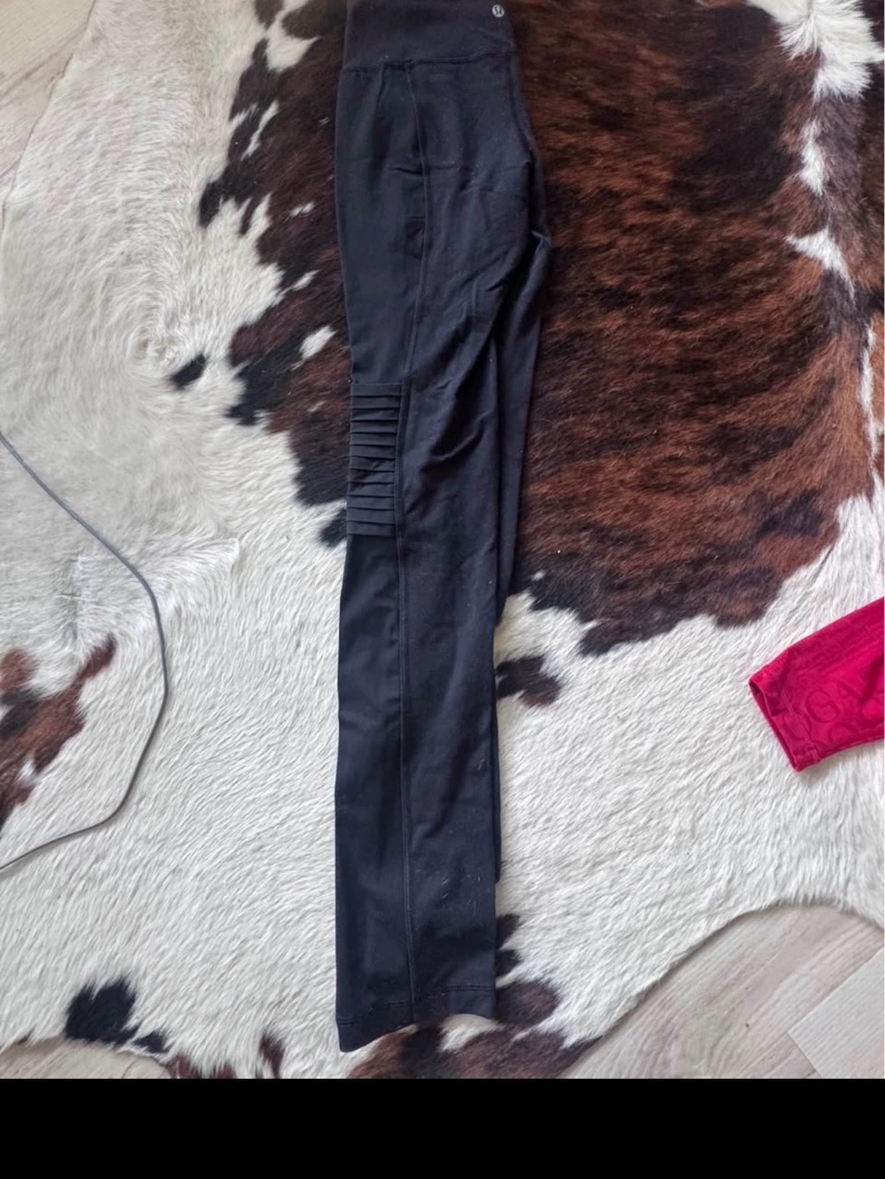 lululemon athletica Black Ribbed Detail Leggings